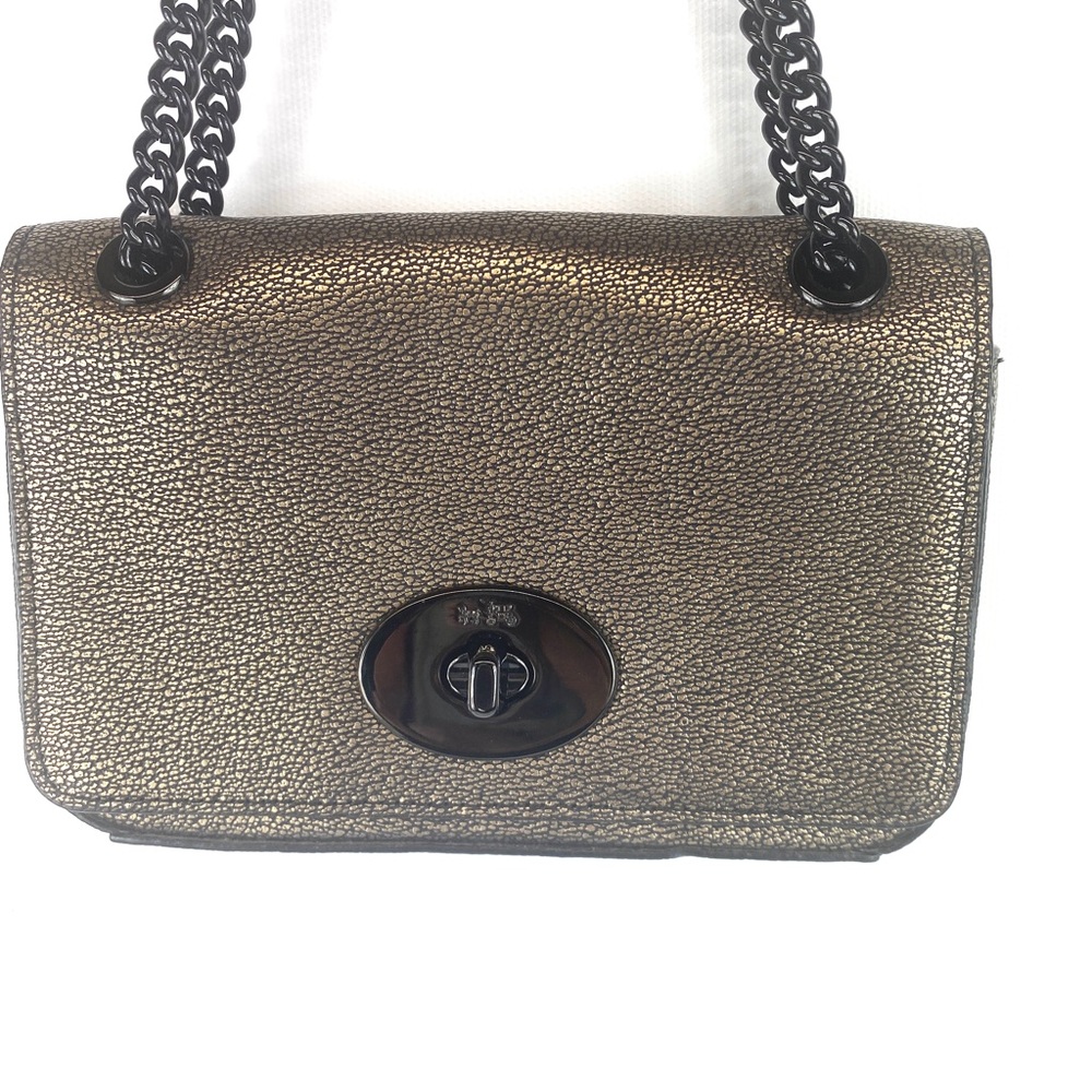 COACH Mini Chain Convertible Crossbody gold metallic